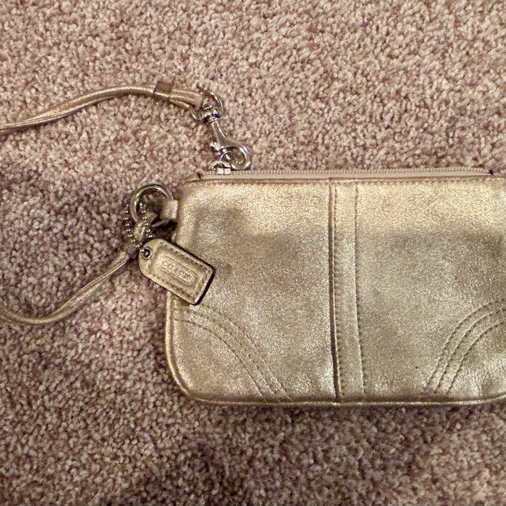 Coach Gold Wristlet